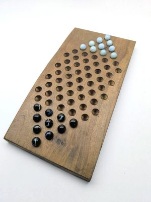 Damas Chinas - 2 jugadores - Madera y bolitas/canicas