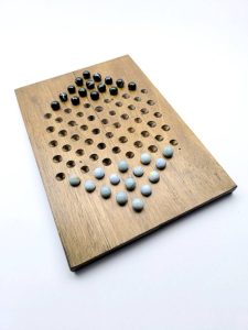 Damas Chinas XL - 2 jugadores - Madera y bolitas/canicas